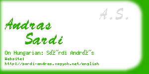 andras sardi business card